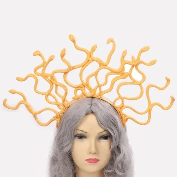 ? Awesome Serpents Snakes Large Headdress ? Burning Man, Gorgon Medusa Headpiece, Snake Headdress  main image 2
